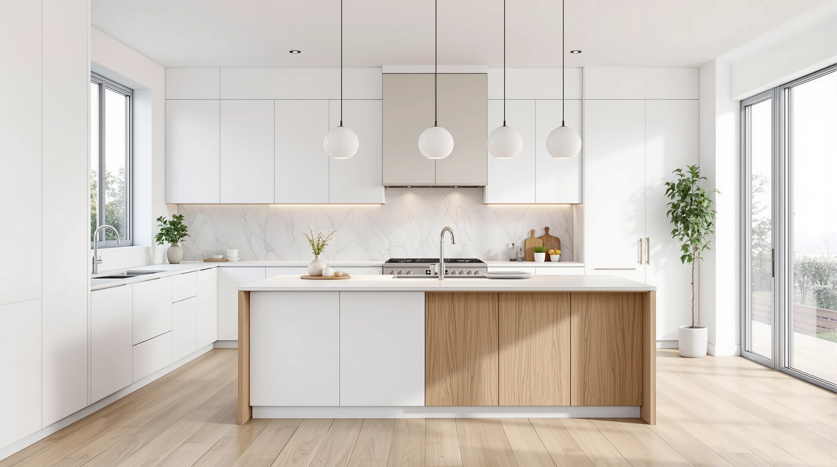 Cocina blanca y madera: las tendencias de diseño que marcan 2024